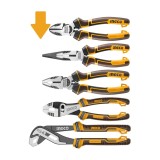 Set Patenti Profesional 5 buc INGCO HKPS28588, otel Cr-V, maner TPR cauciucat, efect parghie mare, multifunctional, finisaj negru polisat