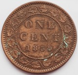 Cumpara ieftin 2566 Canada 1 cent 1859 Victoria km 1, America de Nord