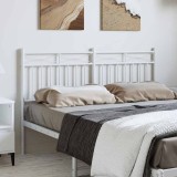 vidaXL Tăblie de pat de schimb metalică, alb, 135 cm 373772