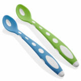 Cumpara ieftin Set 2 lingurite din silicon BabyJem Soft Spoon (Culoare: Bleu)