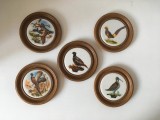 Cumpara ieftin * Set 5 farfurioare decor pasari, ceramica, Koziol, West Germany, 10 cm