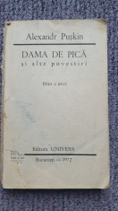 Dama de pica si alte povestiri, Alexandr Puskin, Ed Univers 1972, 334 pagini foto