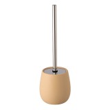 Perie WC, 38 cm, otel inoxidabil/ceramica, baza ovala, Bej