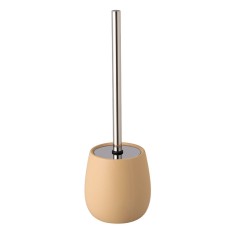 Perie WC, 38 cm, otel inoxidabil/ceramica, baza ovala, Bej
