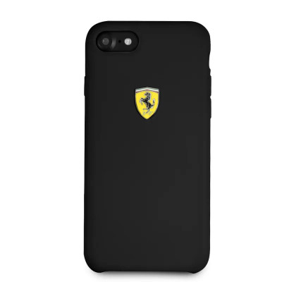 Husa Cover Ferrari SF Silicone pentru iPhone 7/8/SE2 Negru foto