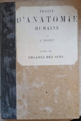 TRAITE D&amp;#039;ANATOMIE HUMAINE VOL.7 ORGANES DES SENS-COLECTIV-236213 foto