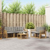 vidaXL Set de canapele de exterior cu pernă 6 pcs Alb și gri deschis 3389209