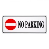 Autocolant Semnalizare, No Parking, Dimensiune 29x12 cm, Material PVC