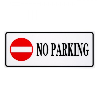 Autocolant Semnalizare, No Parking, Dimensiune 29x12 cm, Material PVC foto