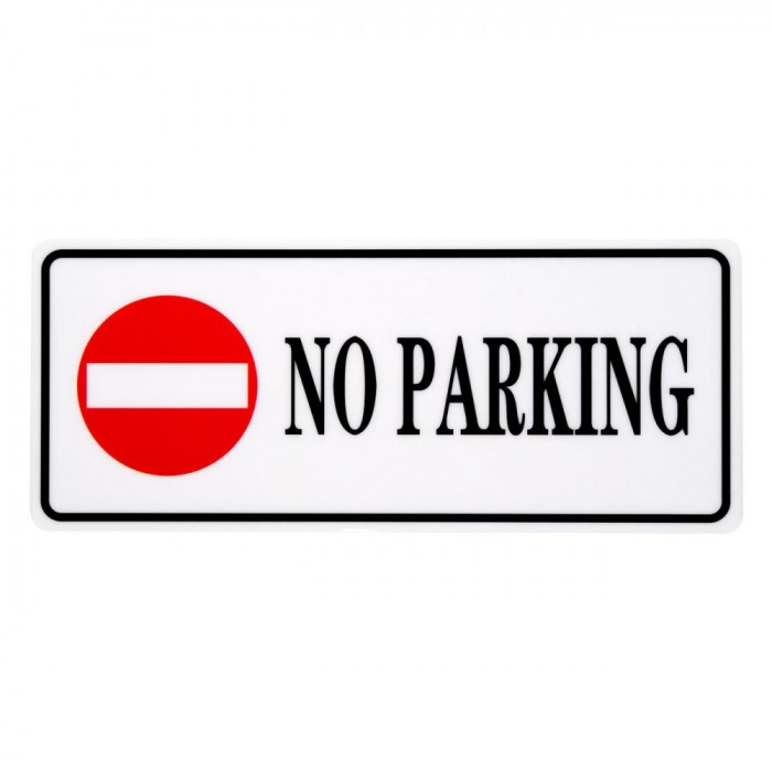 Autocolant Semnalizare, No Parking, Dimensiune 29x12 cm, Material PVC