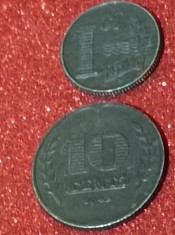 Lot 2 monede Olanda, stare UNC [poze]: (1 cent + 2 cents) 1943