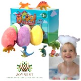 Set 6 Bombe de Baie Efervescente pentru Copii, Cu Surpriza in Interior, Arome si Culori Variate, JoyNest&reg; Dino Bath Bombs