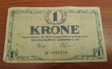 DANEMARCA == BANCNOTA 1 KOROANA 1918 == plus o bancnota 1KOROANA 1921 BONUS