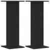 VidaXL Suporturi de plante, 2 buc., negru, 30x30x80 cm, lemn prelucrat 3307865