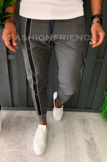 Pantaloni de trening pentru barbati - slim fit - gri - A5918 foto