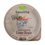 Pasta vegetala linte rosie&amp;ardei picant100gr, SanoVita