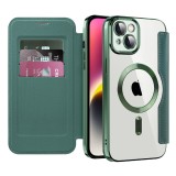Husa iPhone 14 Plus Asteroid GSM SmartMag Book Case, verde