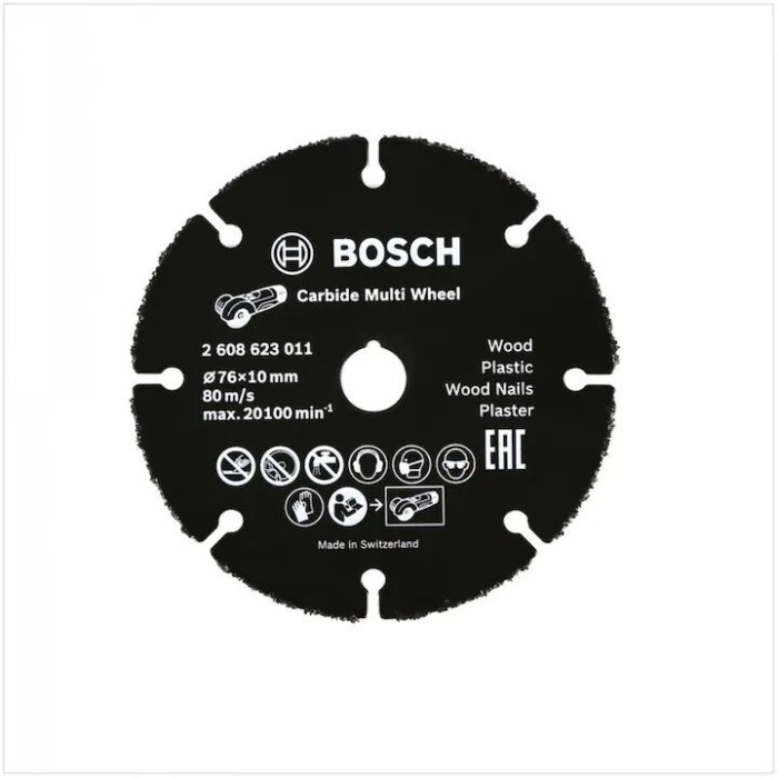 Disc de taiere carbura metalica ,Multi Wheel, 76 x 1.0 x 10 mm BOSCH