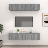 VidaXL Comode TV, 4 buc., gri sonoma, 80x30x30 cm, lemn prelucrat