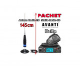 Cumpara ieftin Statie Radio CB AVANTI Delta 15 Autosquelch 12V &ndash; 24V Roger Beep + Antena Radio CB Megawat ML145 cu Magnet Megawat 145PL