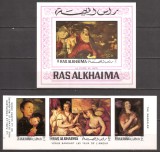 RAS AL KHAIMA 1970 PICTURA TITIAN ( serie + colita ndt.) MNH