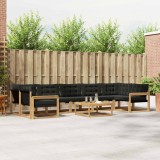 vidaXL Set de canapele de exterior 8 pcs Alb și negru 79 x 79 x 37 cm 3388510