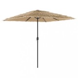 Umbrela soare de gradina cu stalp din otel, maro 248x248x248 cm