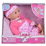 Papusa Bebelus Laura 38cm Cu Sunete, Simba Baby