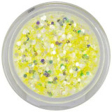 Confetti galben - hexagoane 1mm, INGINAILS