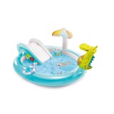 Piscina cu topogan pentru copii, 201x170x84 cm, 160l, ATU-V0298, Rotund