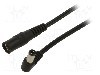 Cablu alimentare DC, DC 5,5/2,1 soclu, DC 5,5/2,5 mufa, negru, 0,5m, WEST POL - A25-C21-T050-050BK