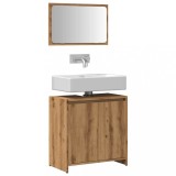 Gossi set mobilier de baie, 2 piese, stejar artizanal, lemn prelucrat