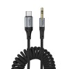 Hoco UPA33B , Cablu audio AUX Jack 3.5 mm la USB-C, 1.5 m, negru