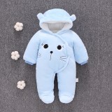 Cumpara ieftin Combinezon plusat bleu - Kitty (Marime Disponibila: 9-12 luni (Marimea 20, Superbaby