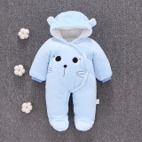 Combinezon plusat bleu - Kitty (Marime Disponibila: 9-12 luni (Marimea 20, Superbaby