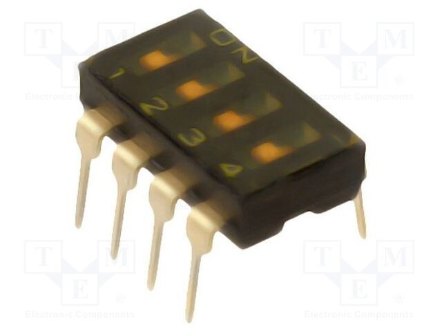 Comutator DIP-SWITCH 4 Sec&Aring;&pound;iuni ON-OFF 0,025A/24VDC OMRON Electronic Components