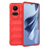 Husa pentru oppo reno10 / reno10 pro, antisoc, margini striatii, design minimalist, red