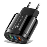 Incarcator Retea 3x USB cu Multiple Protectii Ultra Fast Charge Qualcomm 3.0, Negru, CBD CORAL BEST DEALS Negru 2.1 Ah 0 cm 9 cm 4.4 cm 9 cm Negru 1 x
