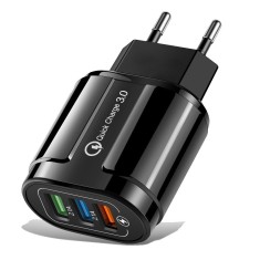 Incarcator Retea 3x USB cu Multiple Protectii Ultra Fast Charge Qualcomm 3.0, Negru, CBD CORAL BEST DEALS Negru 2.1 Ah 0 cm 9 cm 4.4 cm 9 cm Negru 1 x
