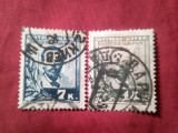 Serie URSS 1925 - Personalitati - Al.Popov ,inscris in rusa si esperanto , 2 valori stampilate