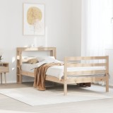 VidaXL Cadru de pat fără saltea, 75x190 cm, lemn masiv de pin 3305810