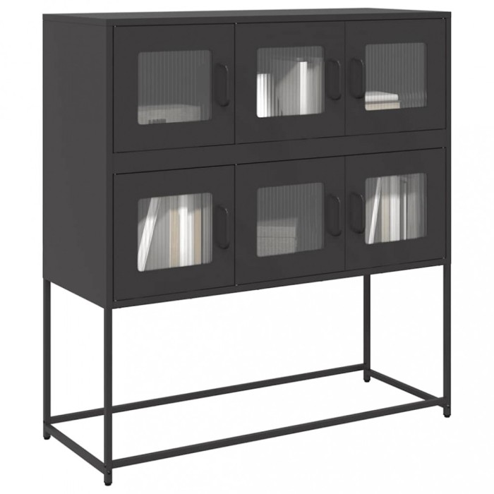 vidaXL Dulap, negru, 100,5x39x107 cm, oțel laminat la rece 853422