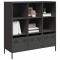 Gossi dulap inalt, negru, 101,5x39x103,5 cm, otel