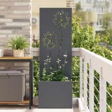 Cumpara ieftin Ghiveci de Grădină cu Panou Decorativ Antracit 50 x 140 cm