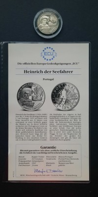 2 1/2 Ecu &amp;quot;Heinrich der Seefahrer&amp;quot; 1991, Portugalia - Proof - A 3481 foto