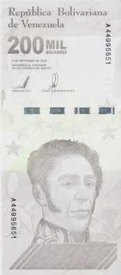 Bancnota Venezuela 200.000 Bolivares 2020 - PNew UNC foto