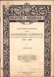 HST C1746 Bio-bibliografia lui Alexandru Lapedatu 1936 Crăciun