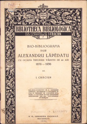 HST C1746 Bio-bibliografia lui Alexandru Lapedatu 1936 Crăciun foto