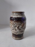 Vaza ceramica vintage Bay Keramik 670-17, 17cm inaltime, Mid Century West Germany
