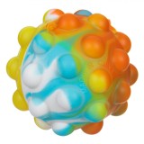 Jucărie Antistres, Pop It, Minge, Multicolor, 7 cm, Plastic, Oem